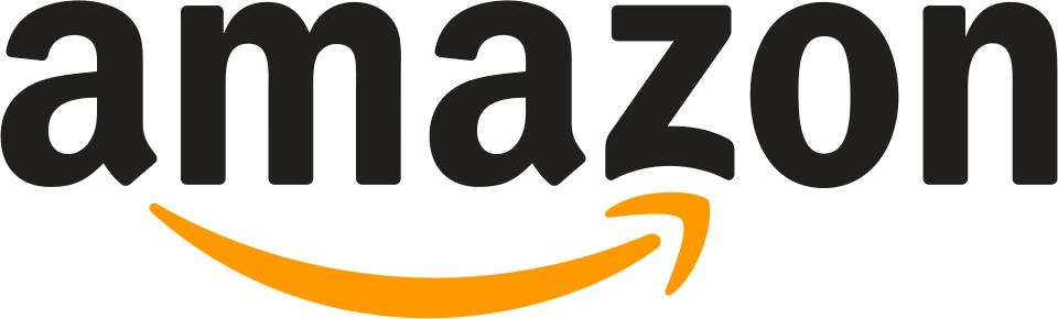 Amazon logo featuring the word amazon in bold, black lowercase letters, with an orange curved arrow beneath, pointing from the letter a to z, resembling a smile.